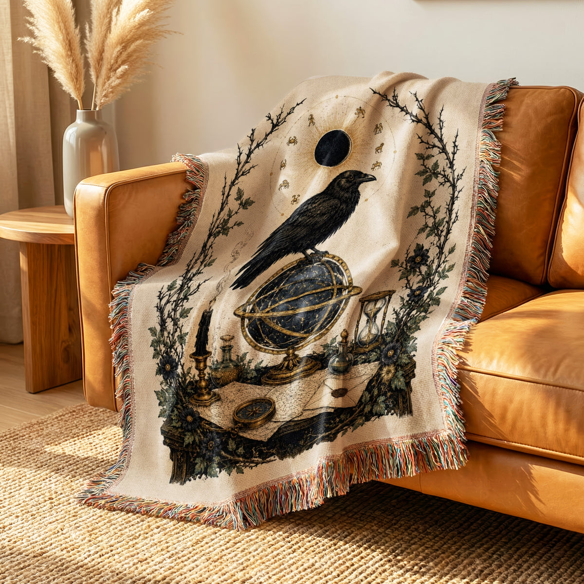 Raven Astrologer's Desk Blanket
