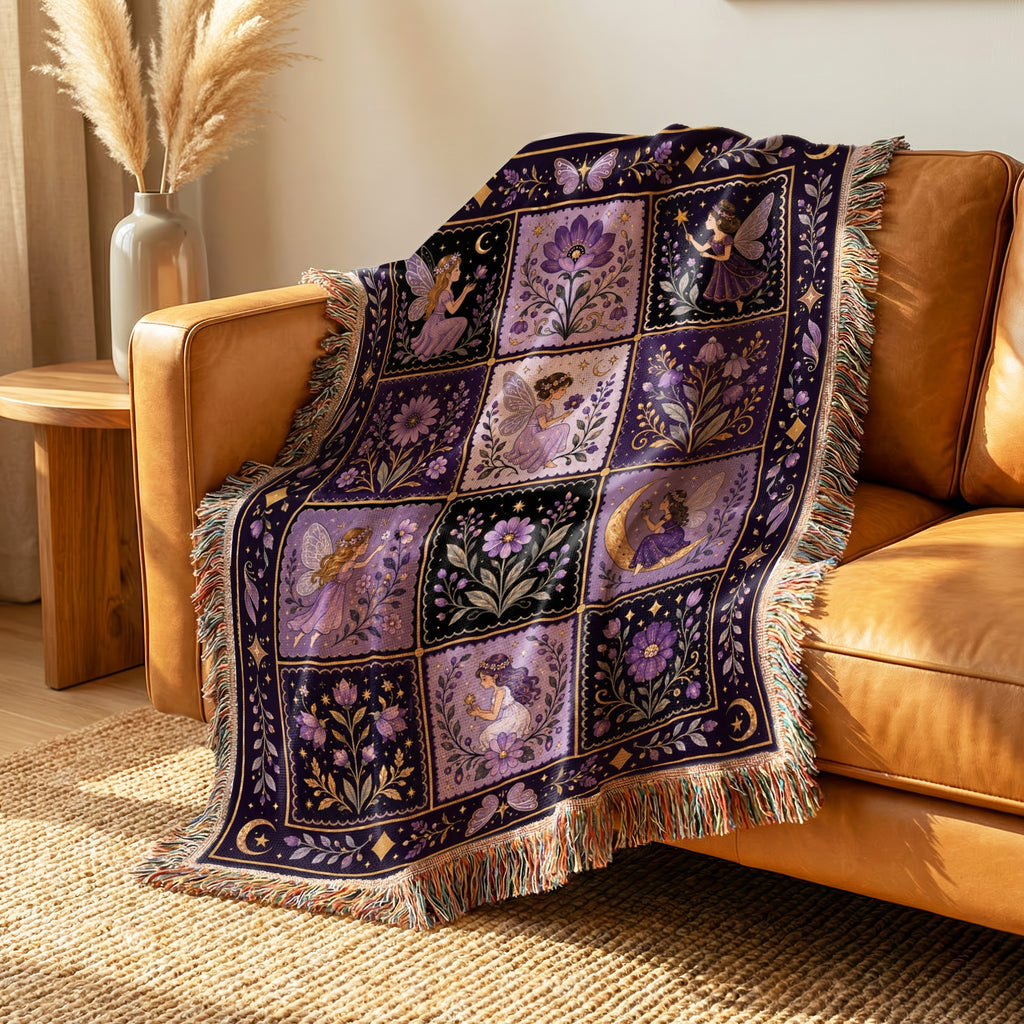 Moonlit Fairy Patchwork Blanket