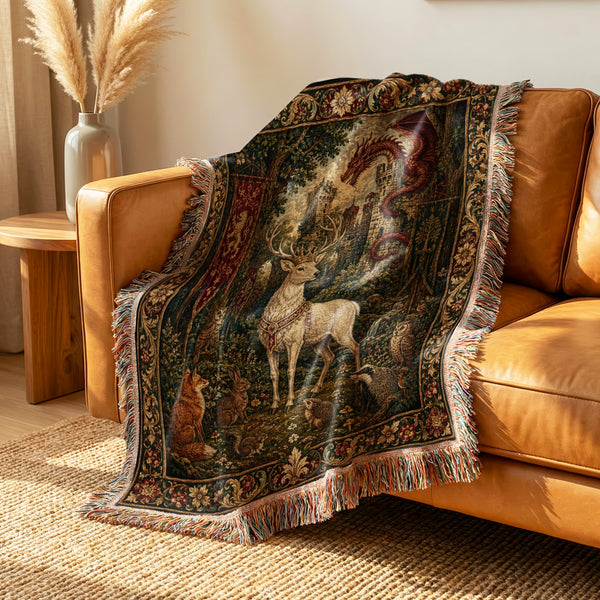 The White Stag & Dragon Blanket