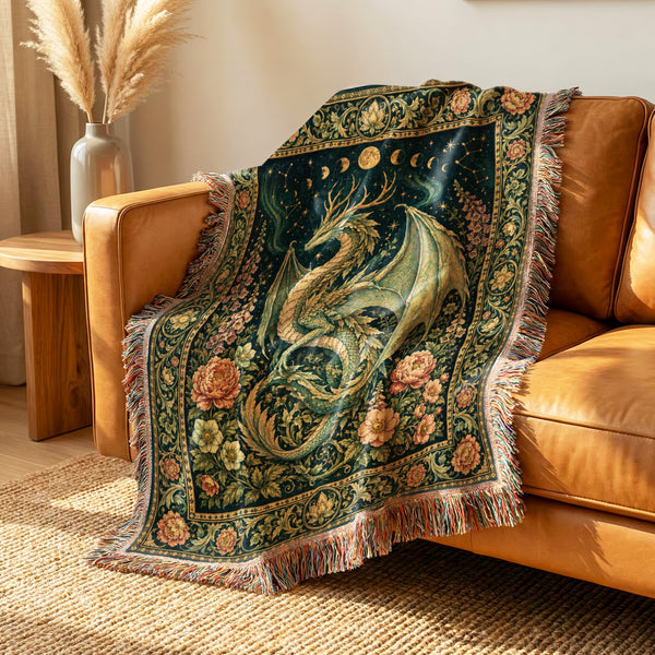 The Celestial Garden Dragon Blanket