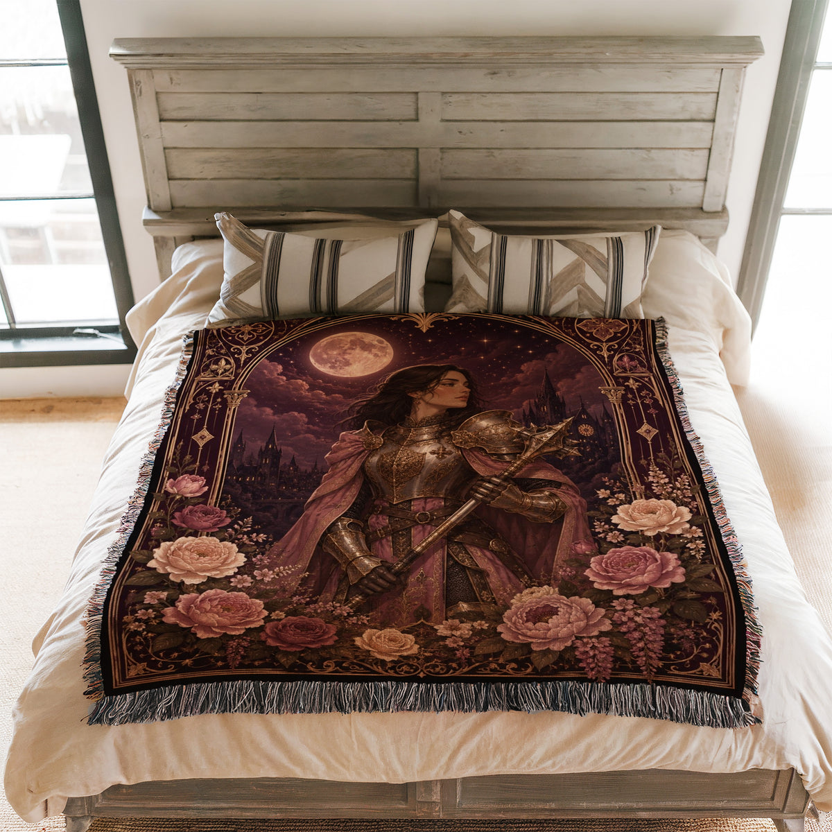 The Rosebound Knight Blanket