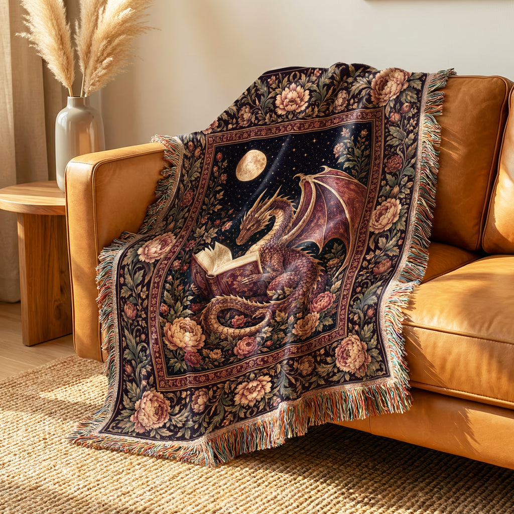 Rose Garden Dragon Reader Blanket