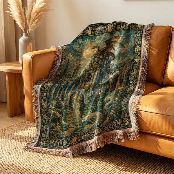 The Dragon of the Drowned Abbey Blanket
