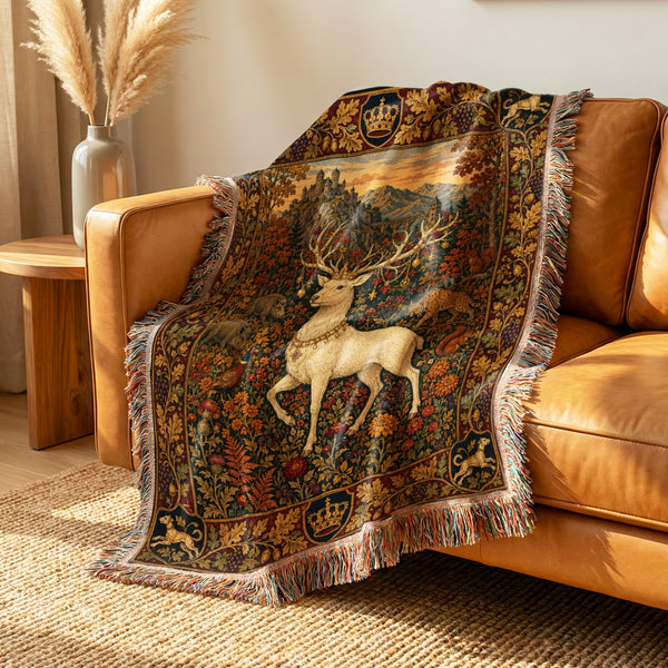 The Autumn Crowned Stag Blanket