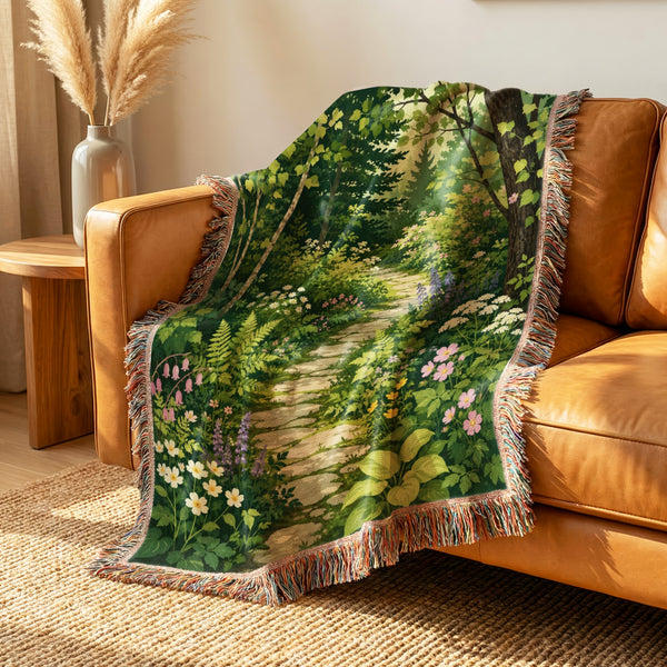 The Garden Path Through the Woods Blanket