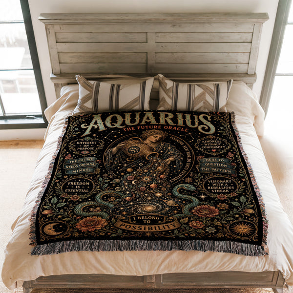 Aquarius – The Future Oracle Zodiac Blanket