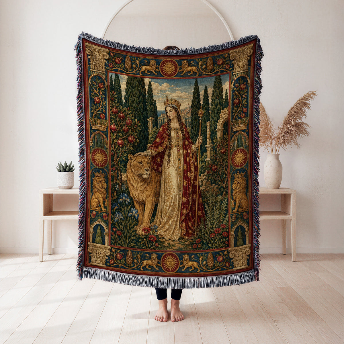 The Lion Queen’s Garden Blanket