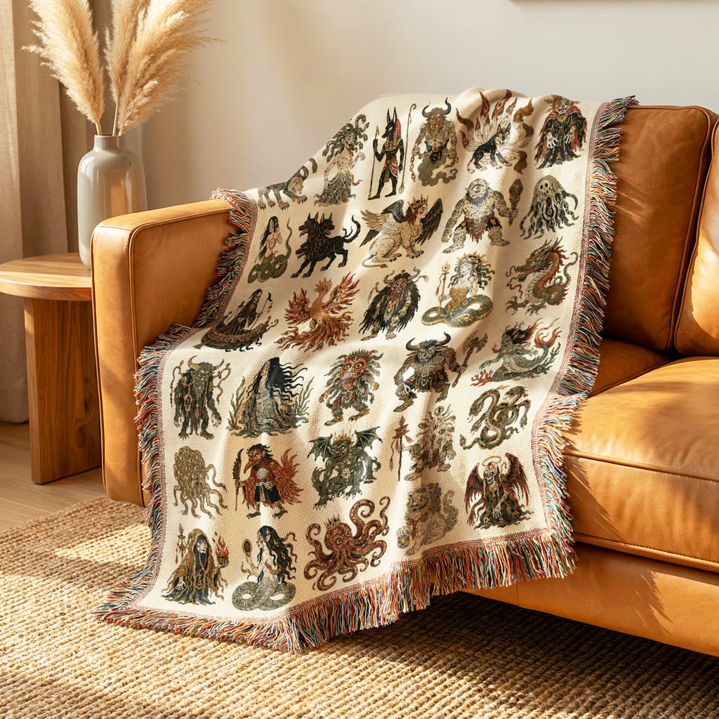 Mythic Creatures Bestiary Blanket