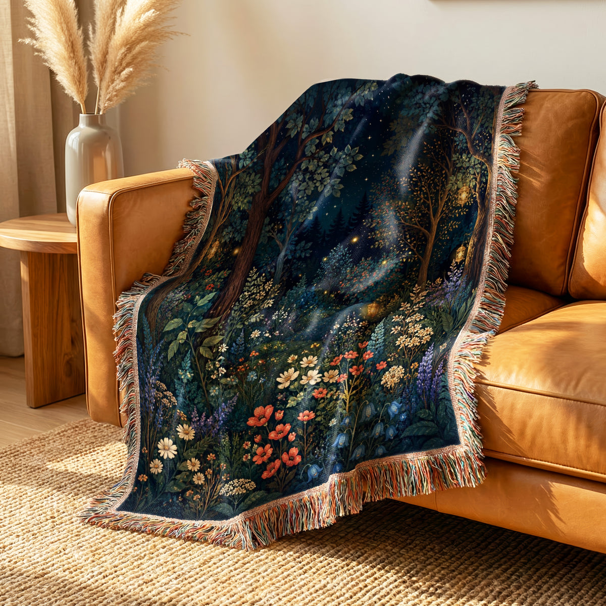 Lanterns in the Wildflower Wood Blanket