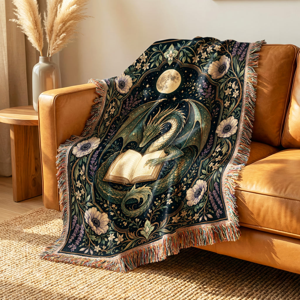Moonflower Dragon Reader Blanket