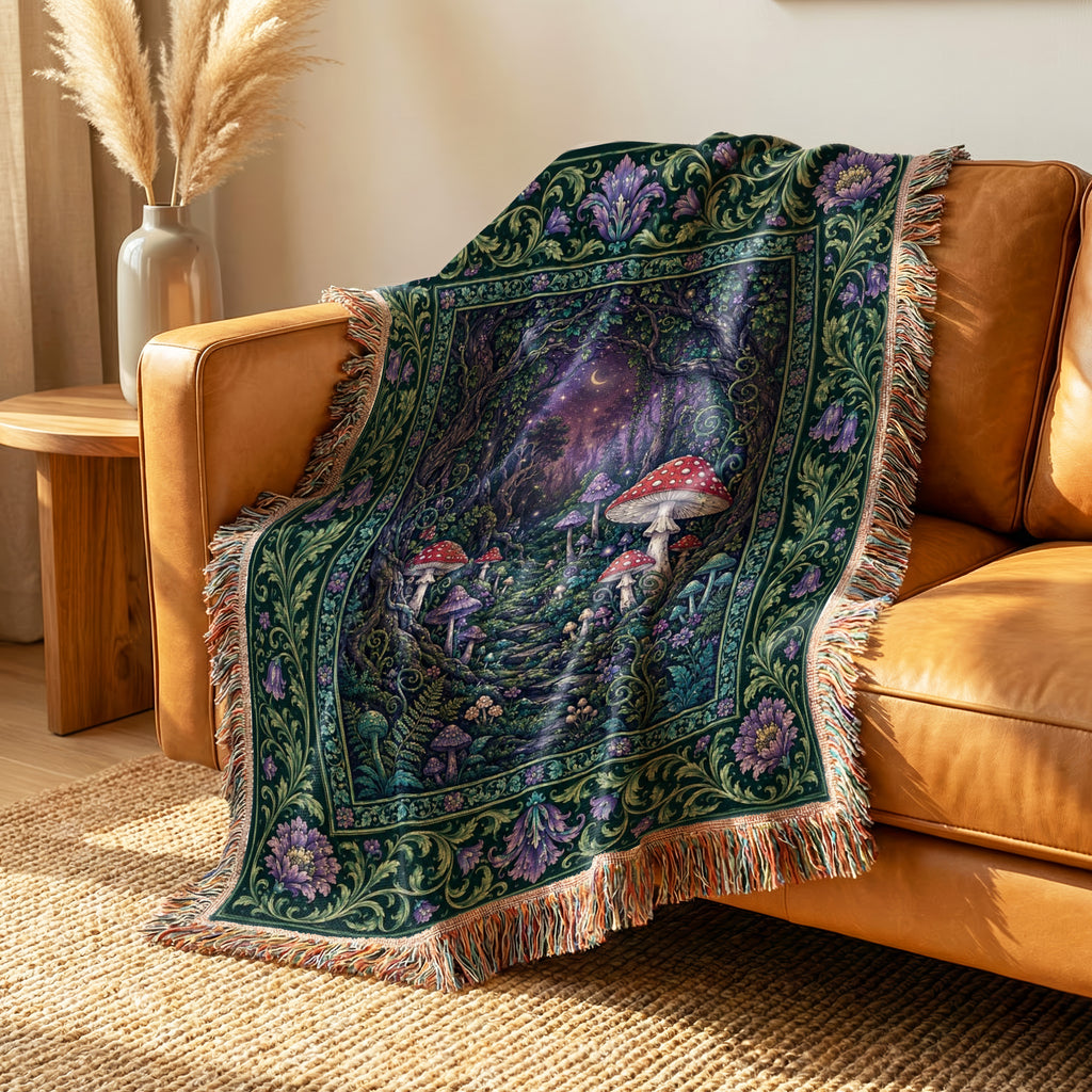 Mushroom Moonway Blanket