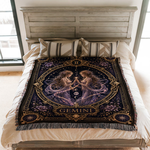 Gemini Starlight Twins Zodiac Blanket