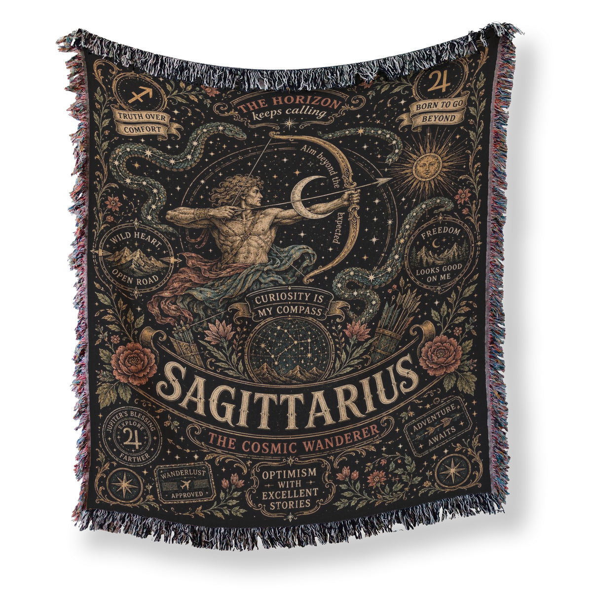 Sagittarius – The Cosmic Wanderer Zodiac Blanket