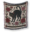 Black Cat & Roses Folk Blanket