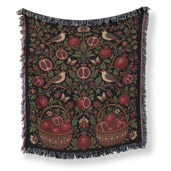 Birds of the Pomegranate Grove Blanket