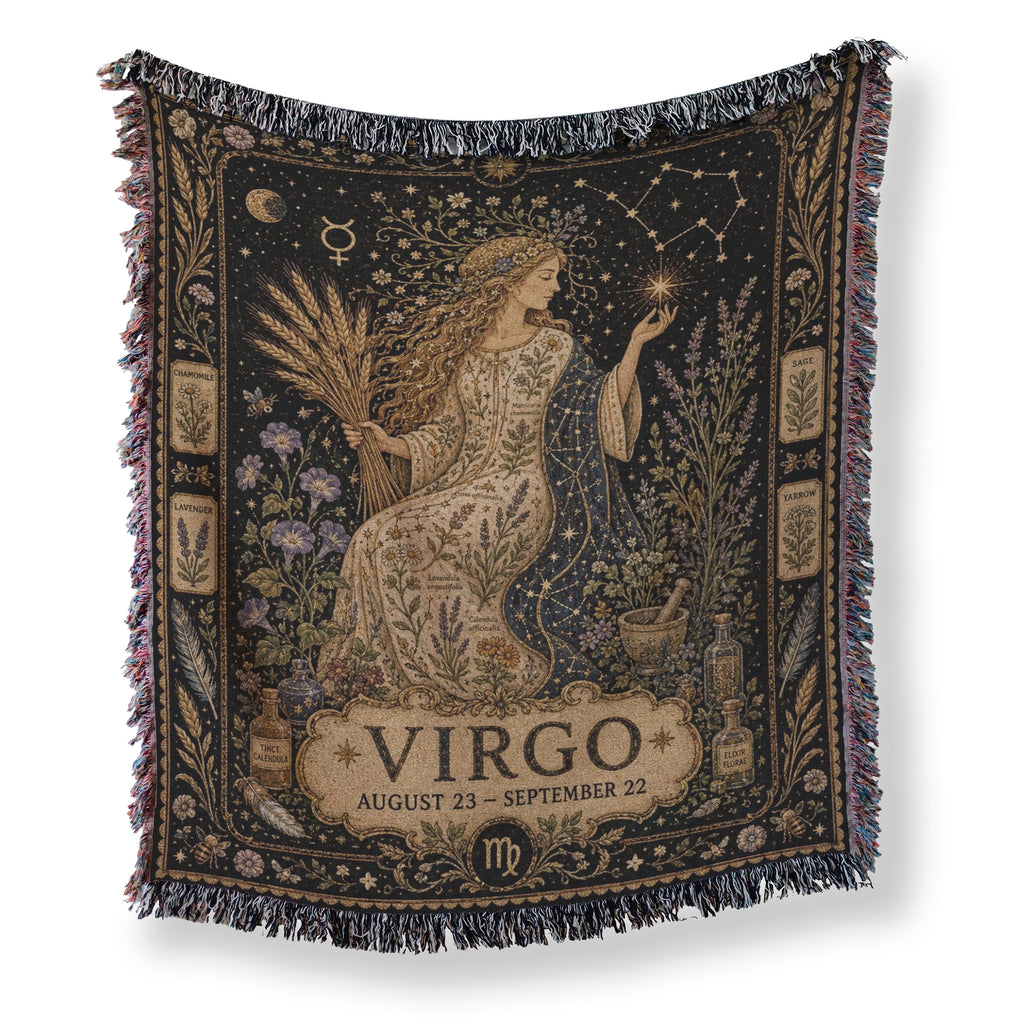Virgo Botanical Star Maiden Blanket