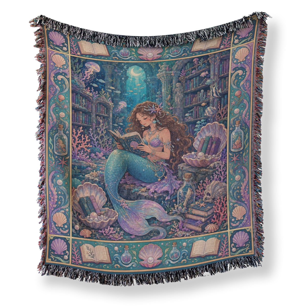 Mermaid's Secret Library Blanket Main image