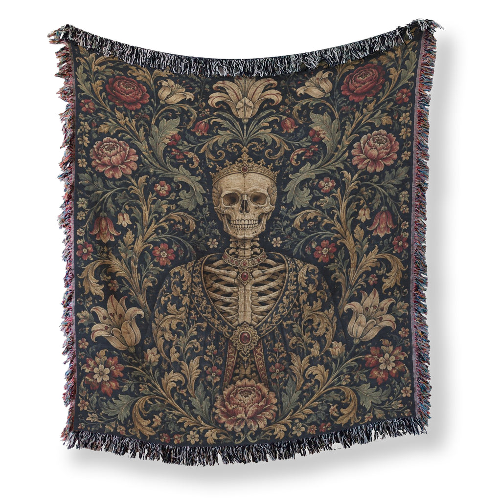 The Crowned Skeleton Court Blanket