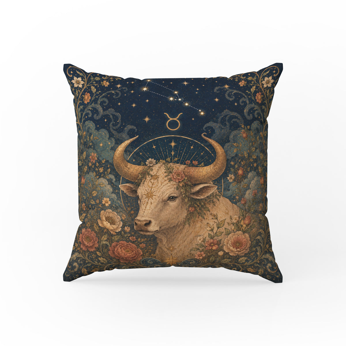 The Celestial Bull – Taurus Zodiac Pillow Main image