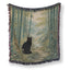 Bamboo Grove Black Cat Blanket
