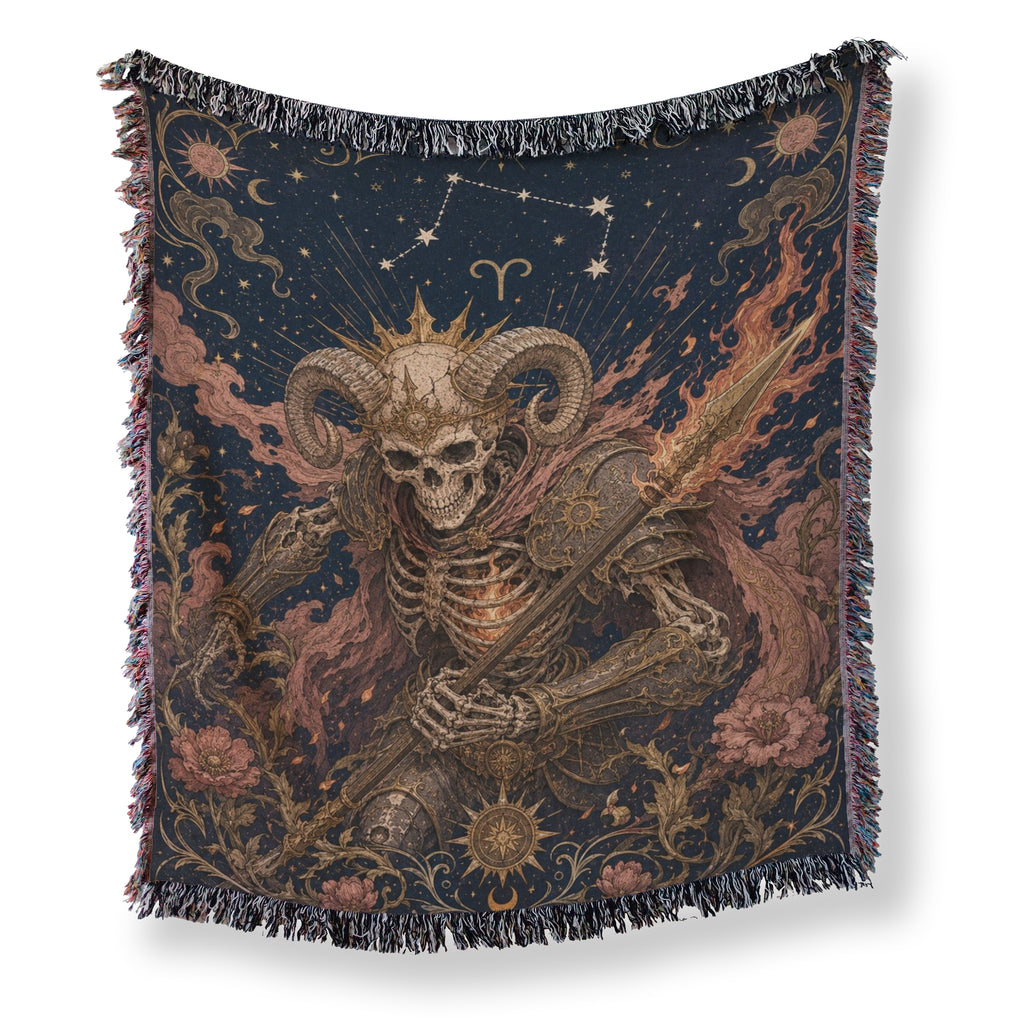 Aries Fireborn Warrior – Gothic Zodiac Blanket