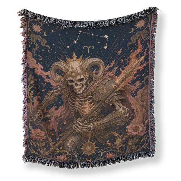 Aries Fireborn Warrior – Gothic Zodiac Blanket