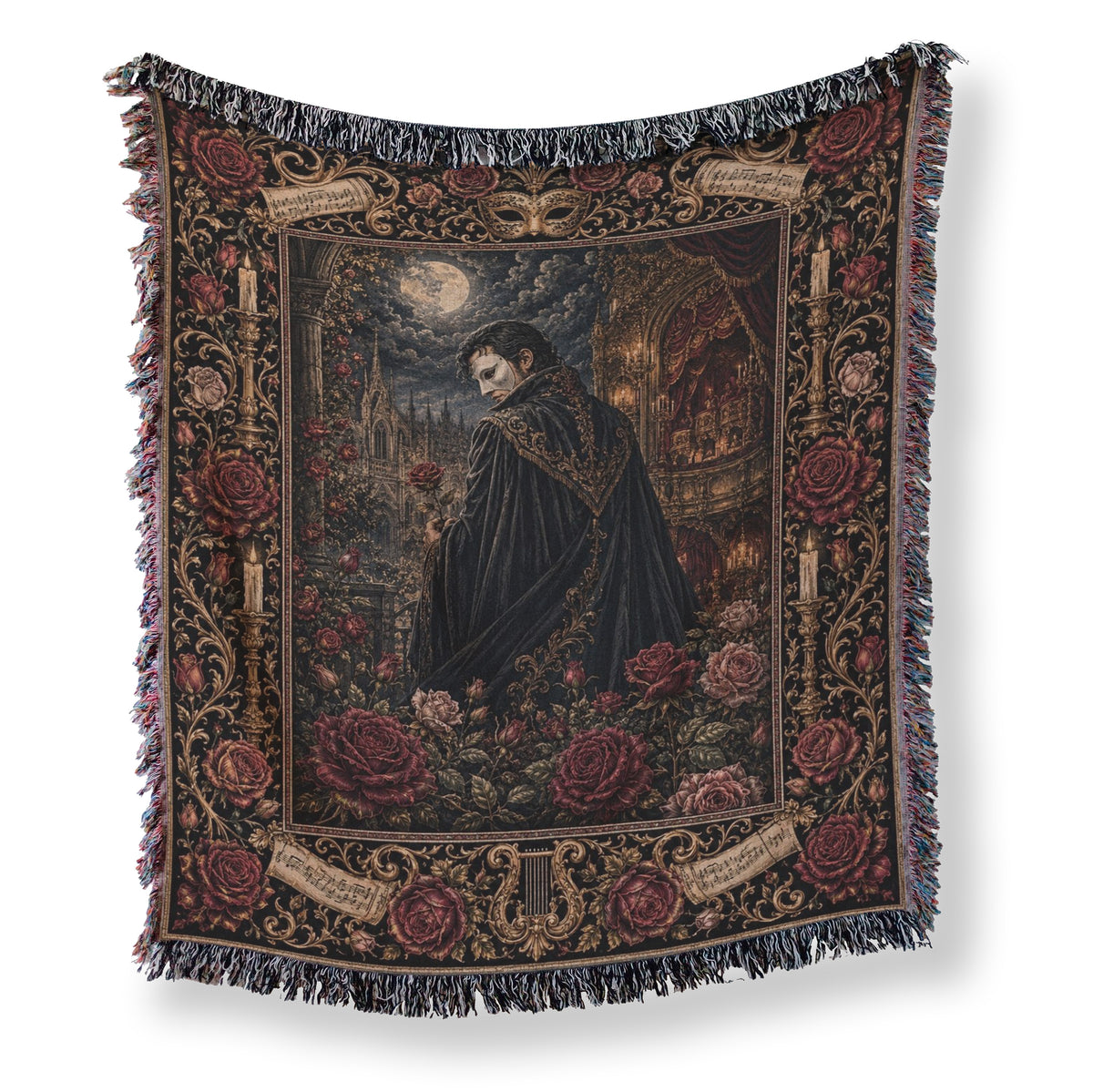 Midnight Vampire Rose Blanket Main image