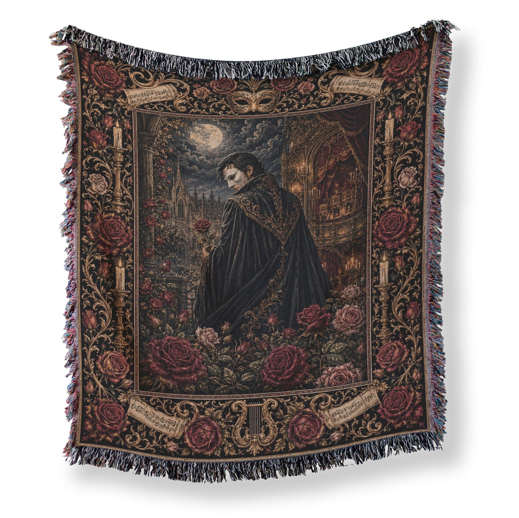 Midnight Vampire Rose Blanket