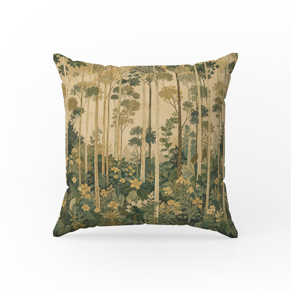 Golden Wildwood Meadow Pillow