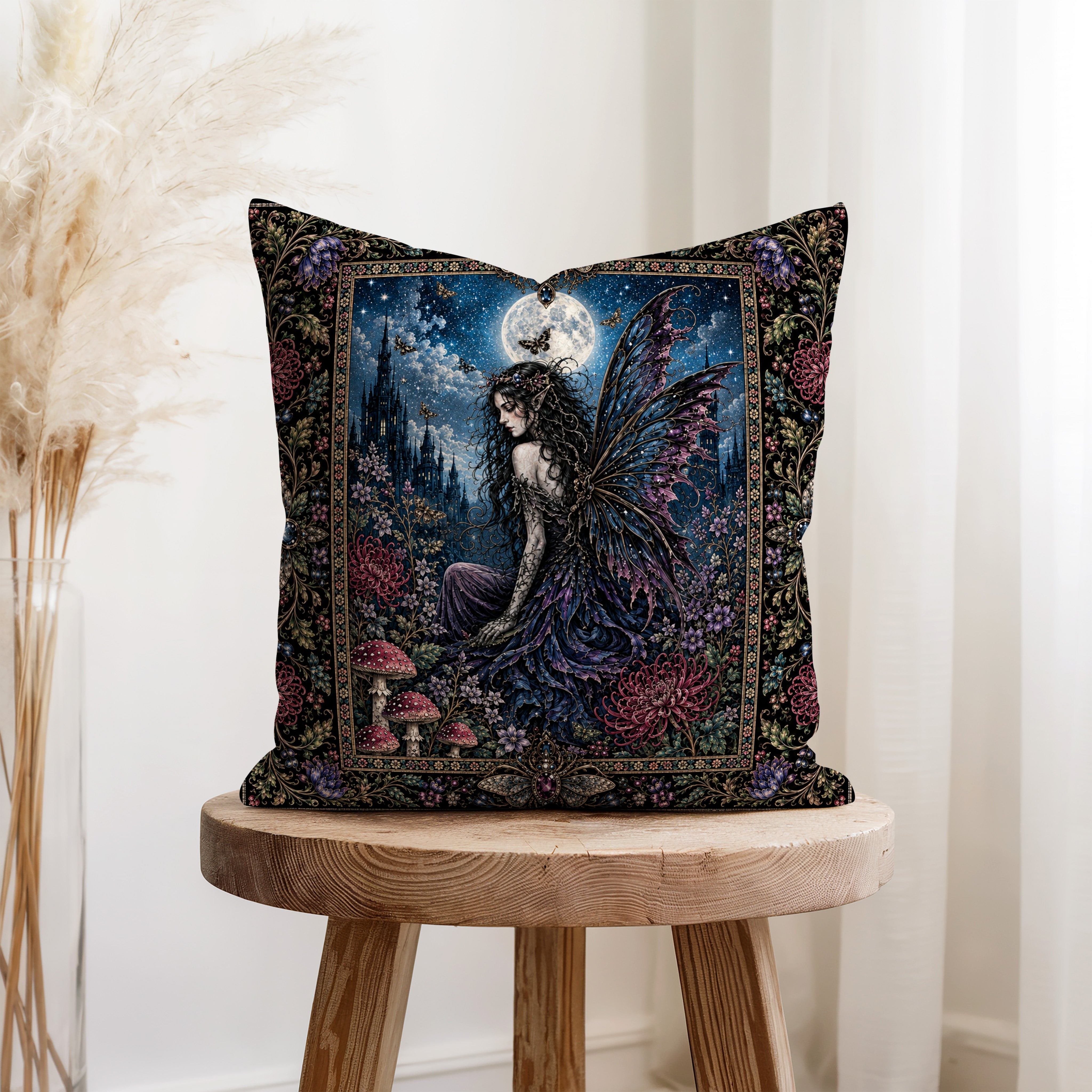 Moonlit Fae – Gothic Fairy Pillow Secondary image