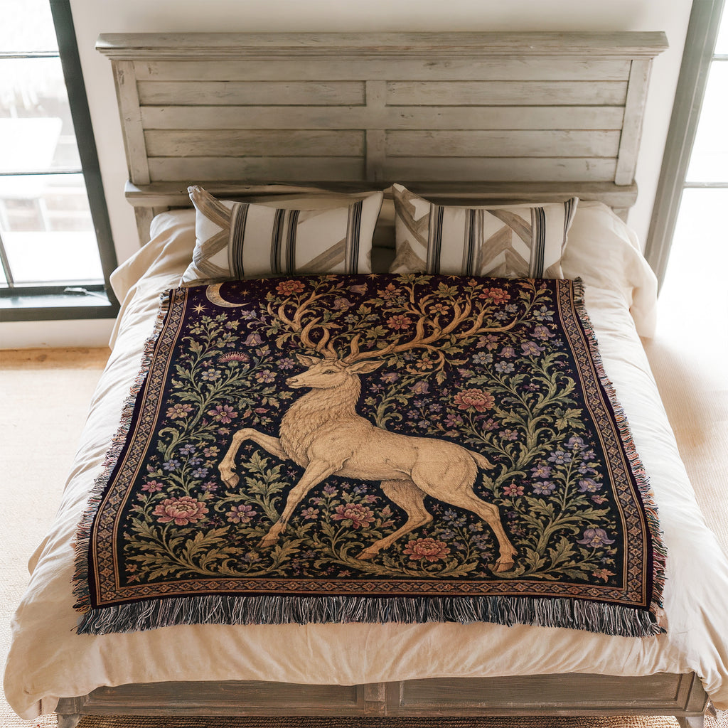 The Moonflower Stag Blanket