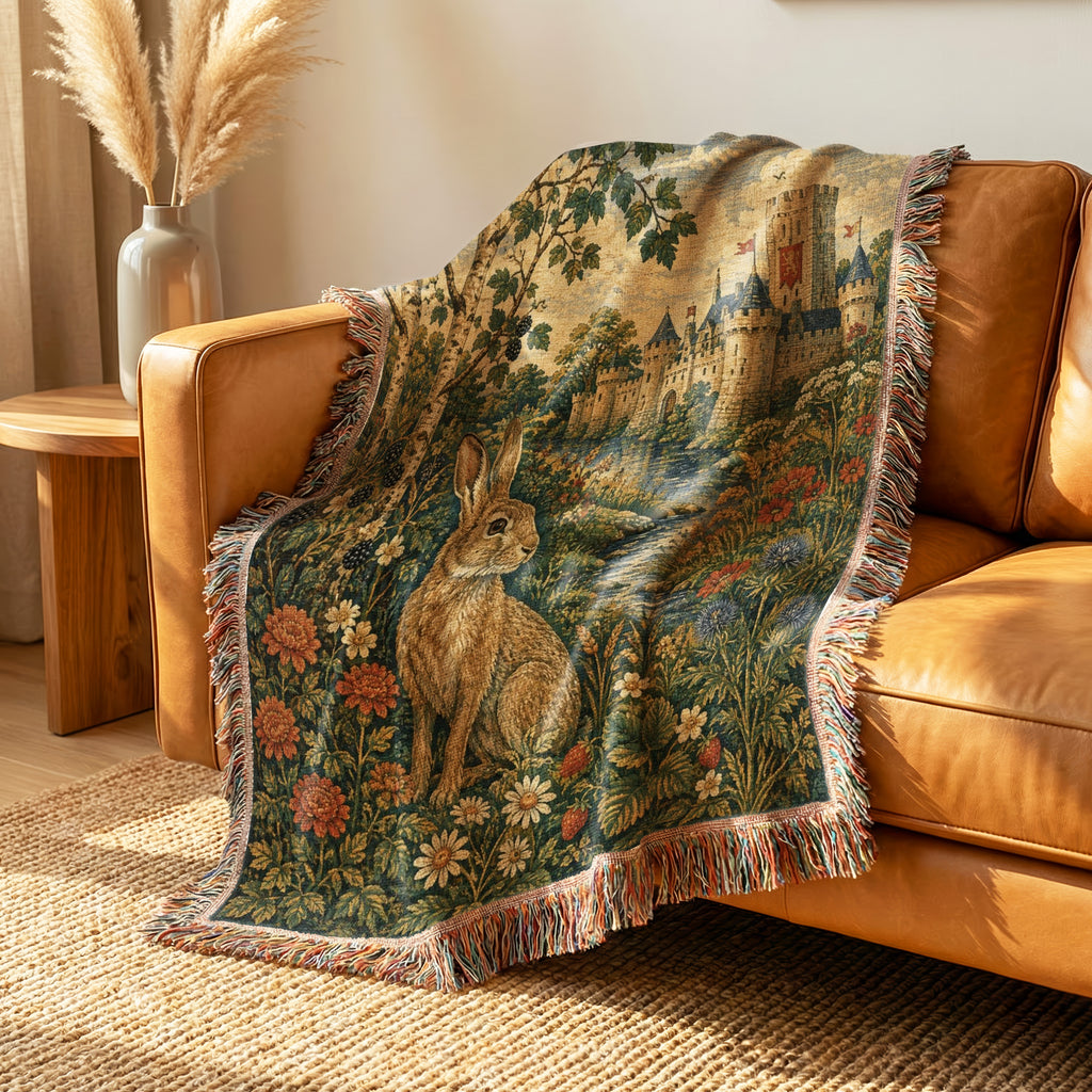 The Castle Meadow Hare Blanket