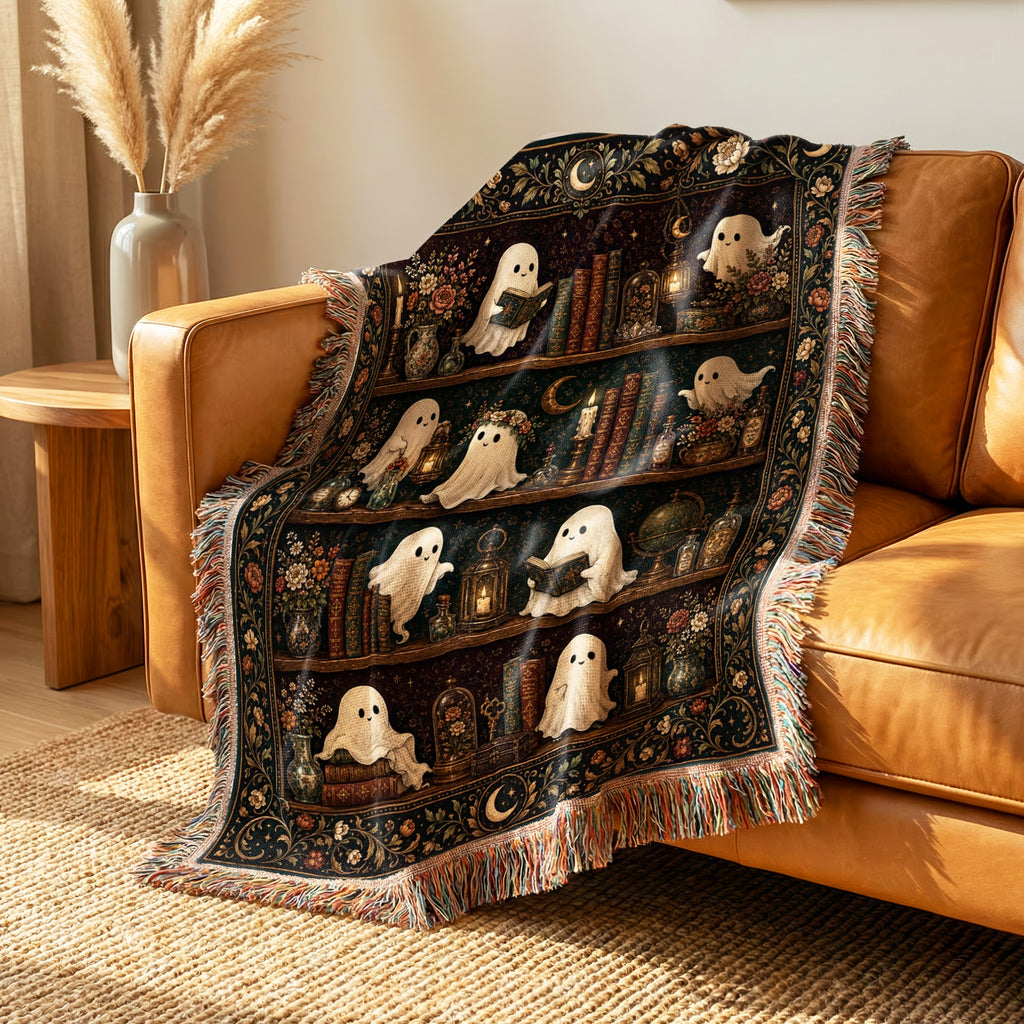 Ghosts of the Haunted Library Blanket