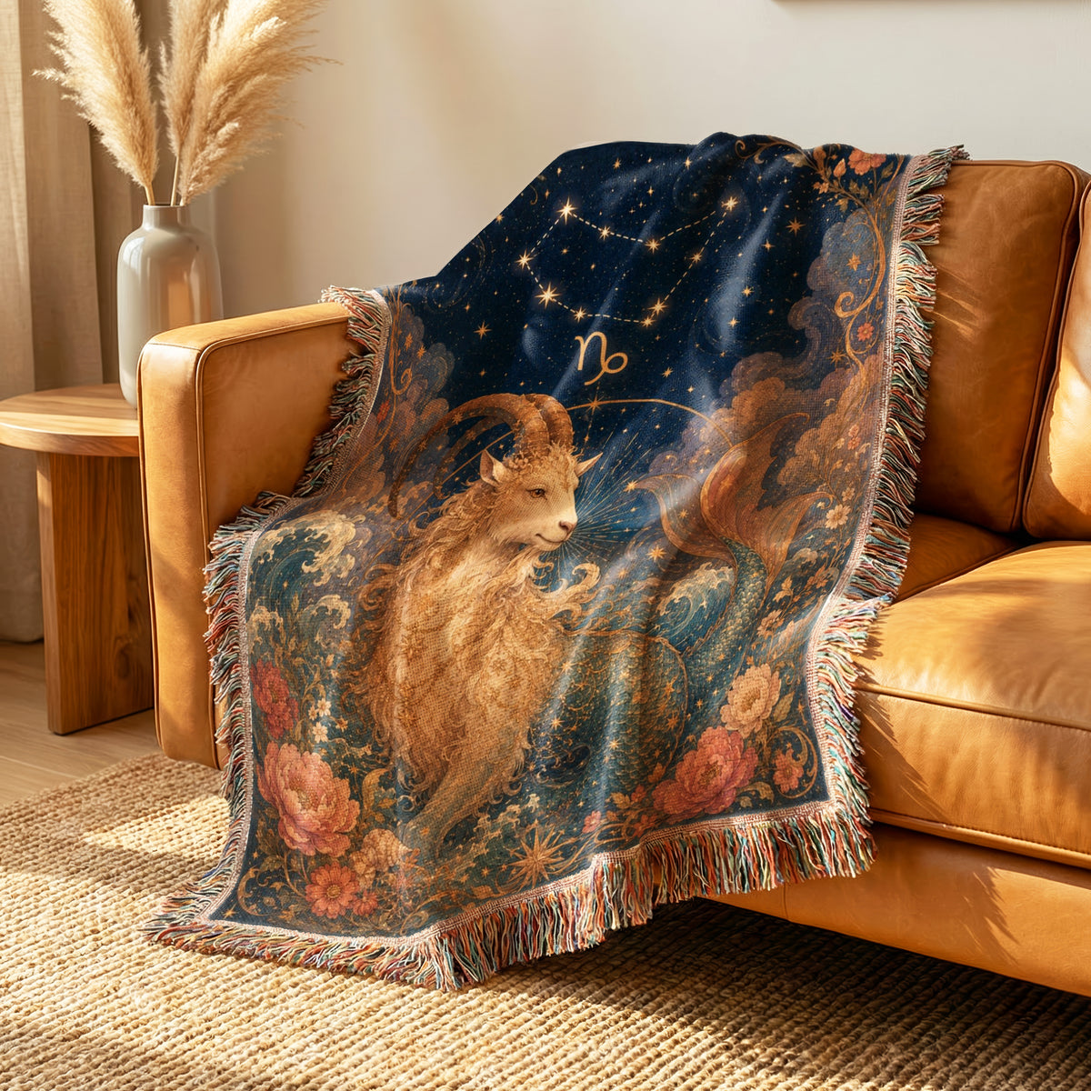 Capricorn Celestial Sea-Goat Blanket