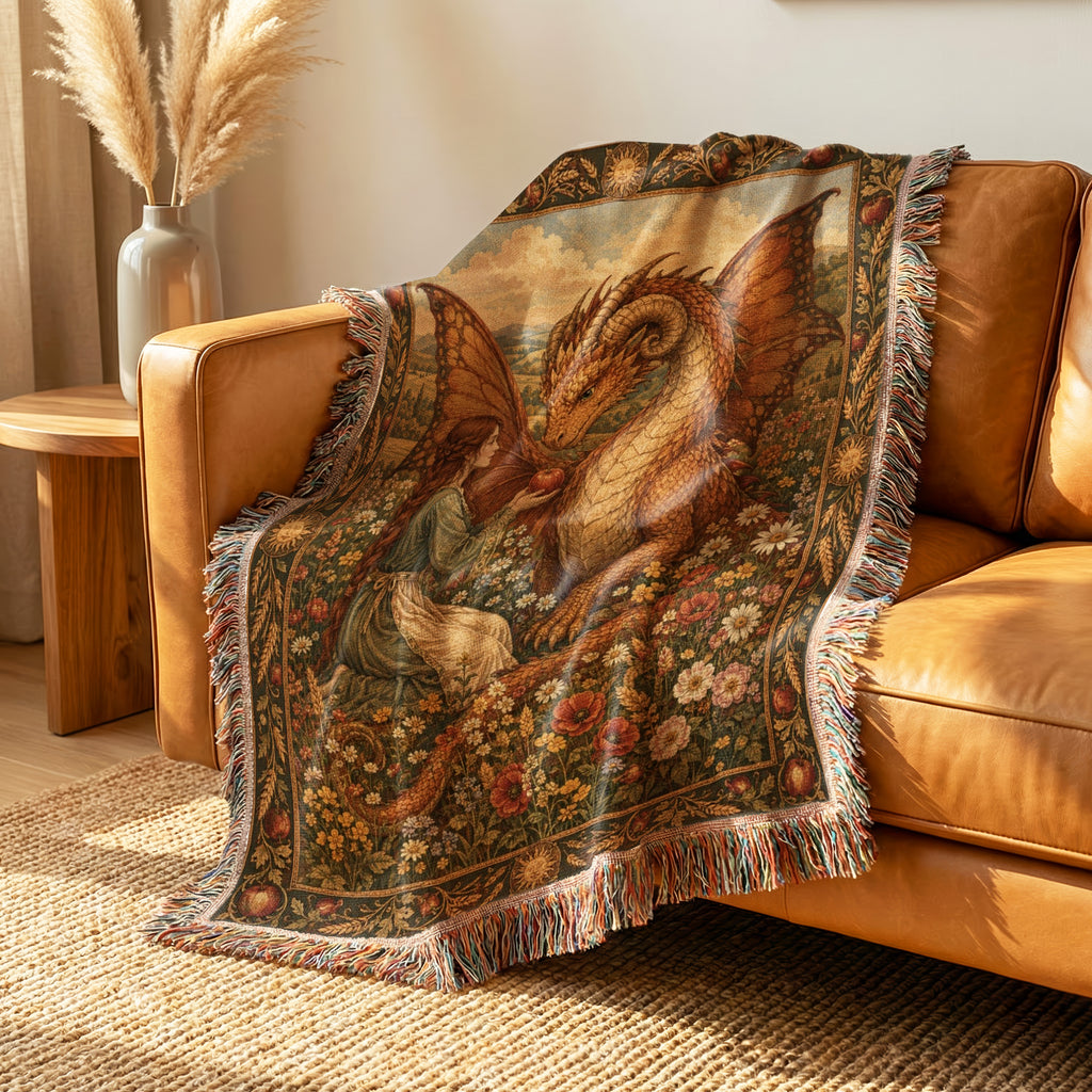 The Apple Meadow Dragon Blanket