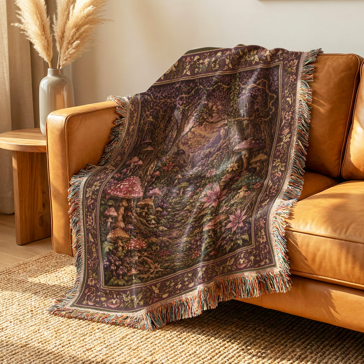 Twilight Mushroom Hollow Blanket