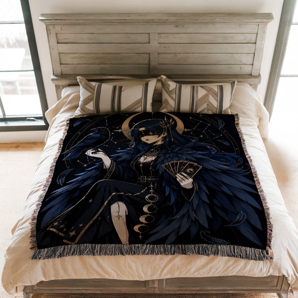 Raven Oracle Celestial Blanket