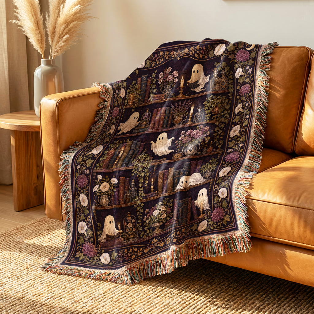 Lavender Ghost Library Blanket