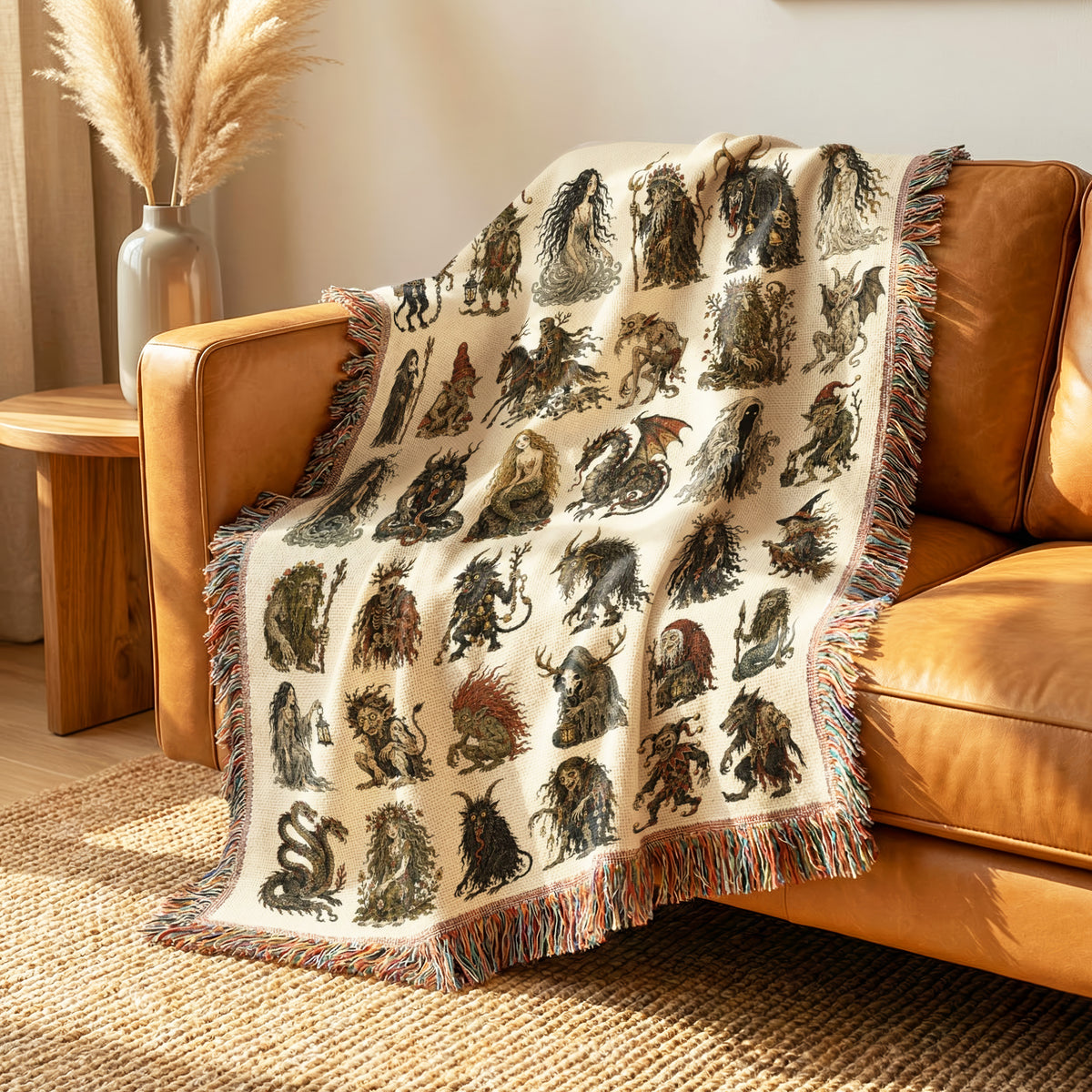 Dark Woodland Bestiary Blanket