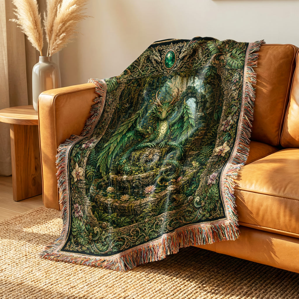 Emerald Forest Dragon Blanket