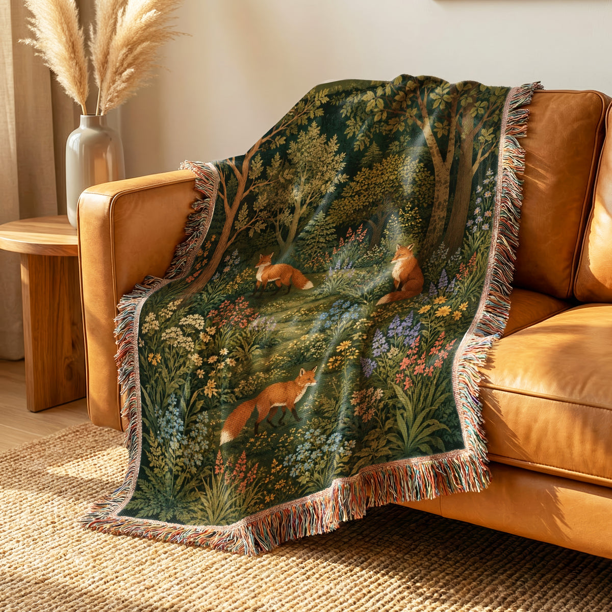 Foxes of the Hidden Grove Blanket