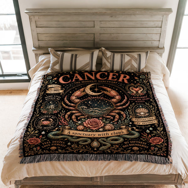 Cancer – The Moonlit Sanctuary Zodiac Blanket