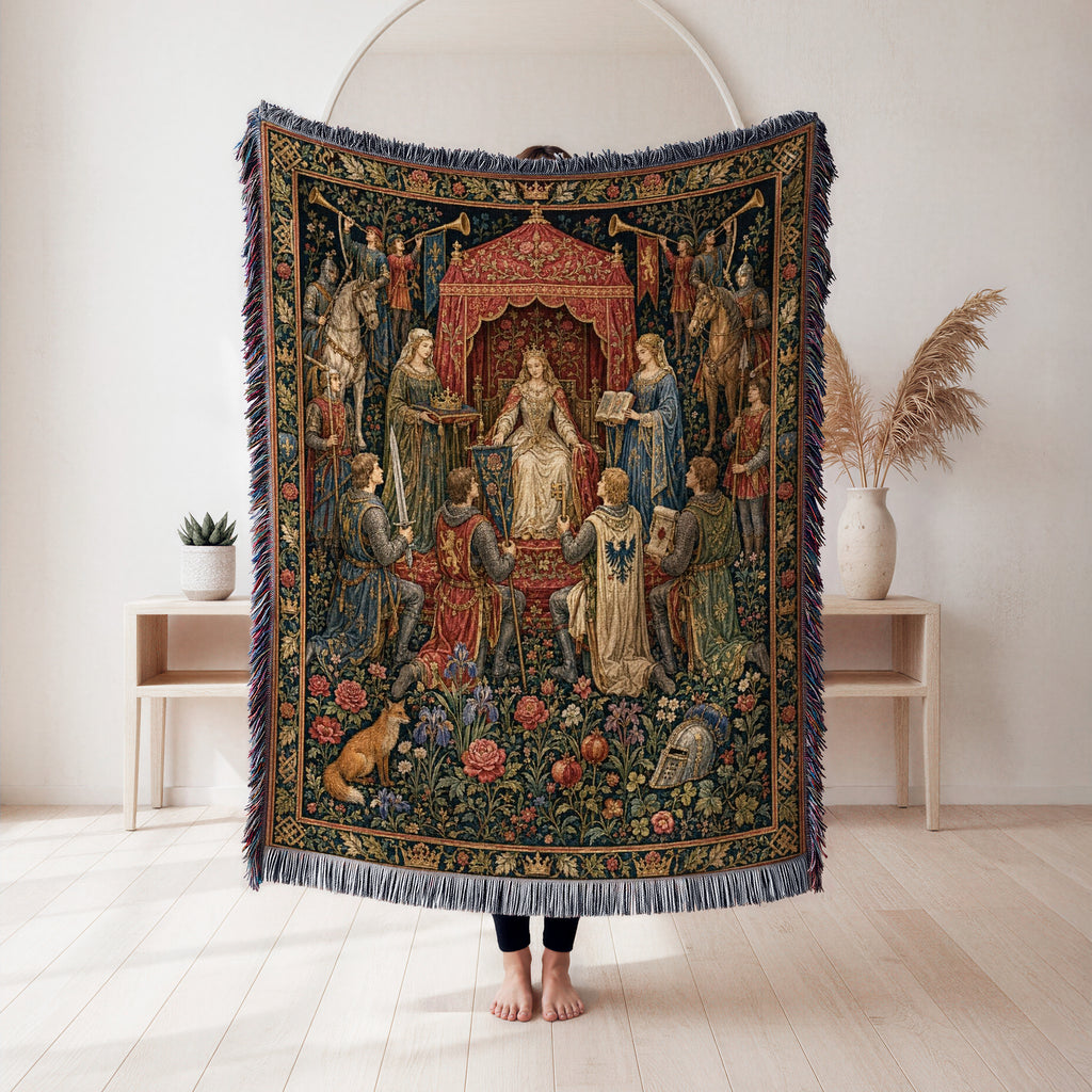 The Queen’s Heraldic Court Blanket