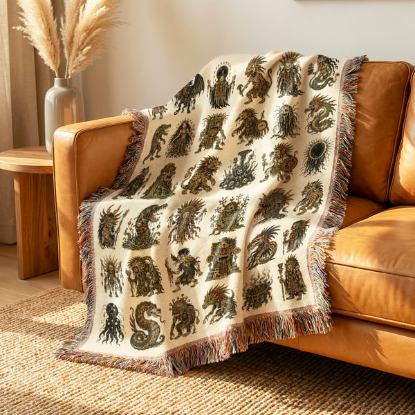 Sun Temple Mythic Bestiary Blanket