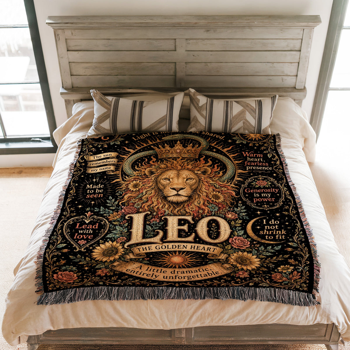 Leo – The Golden Heart Zodiac Blanket