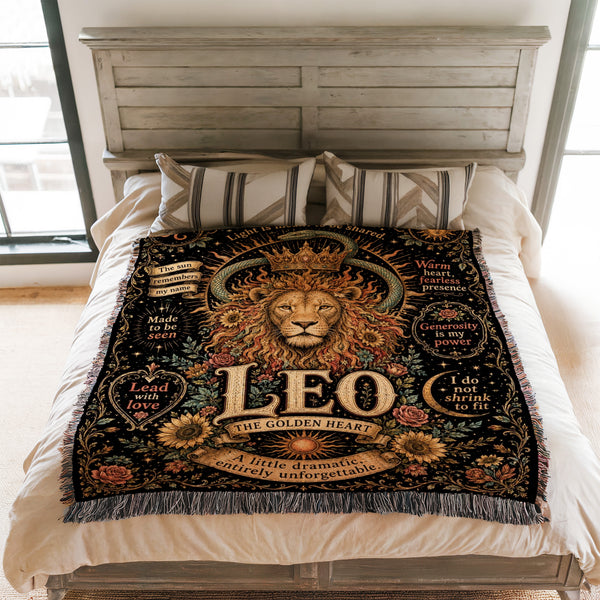 Leo – The Golden Heart Zodiac Blanket