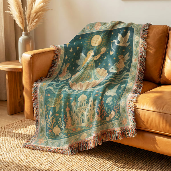 Pastel Ocean Fairy Kingdom Blanket