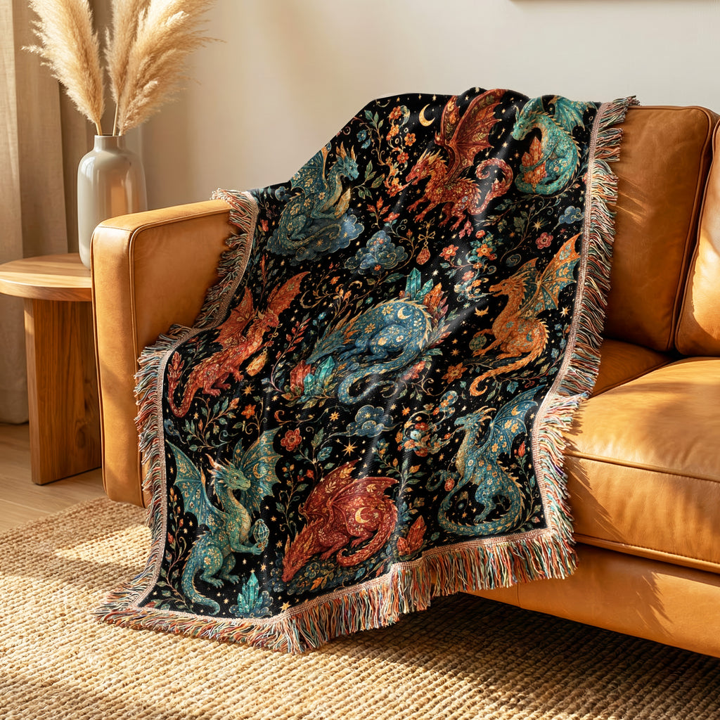 Celestial Dragon Garden Blanket