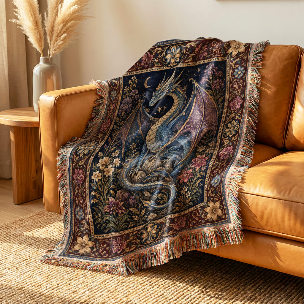 The Amethyst Moon Dragon Blanket