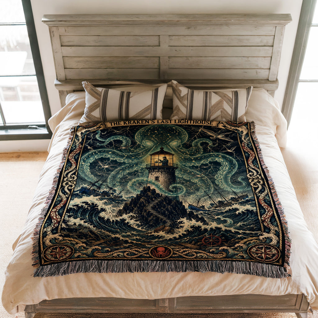 The Kraken's Last Lighthouse Blanket